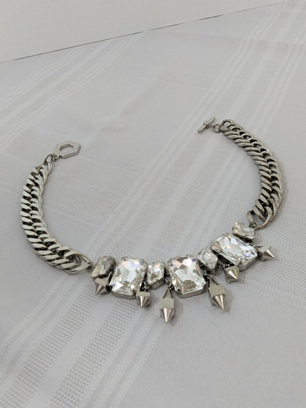 Ted Rossi custom gem & dagger necklace from Henri Bendel